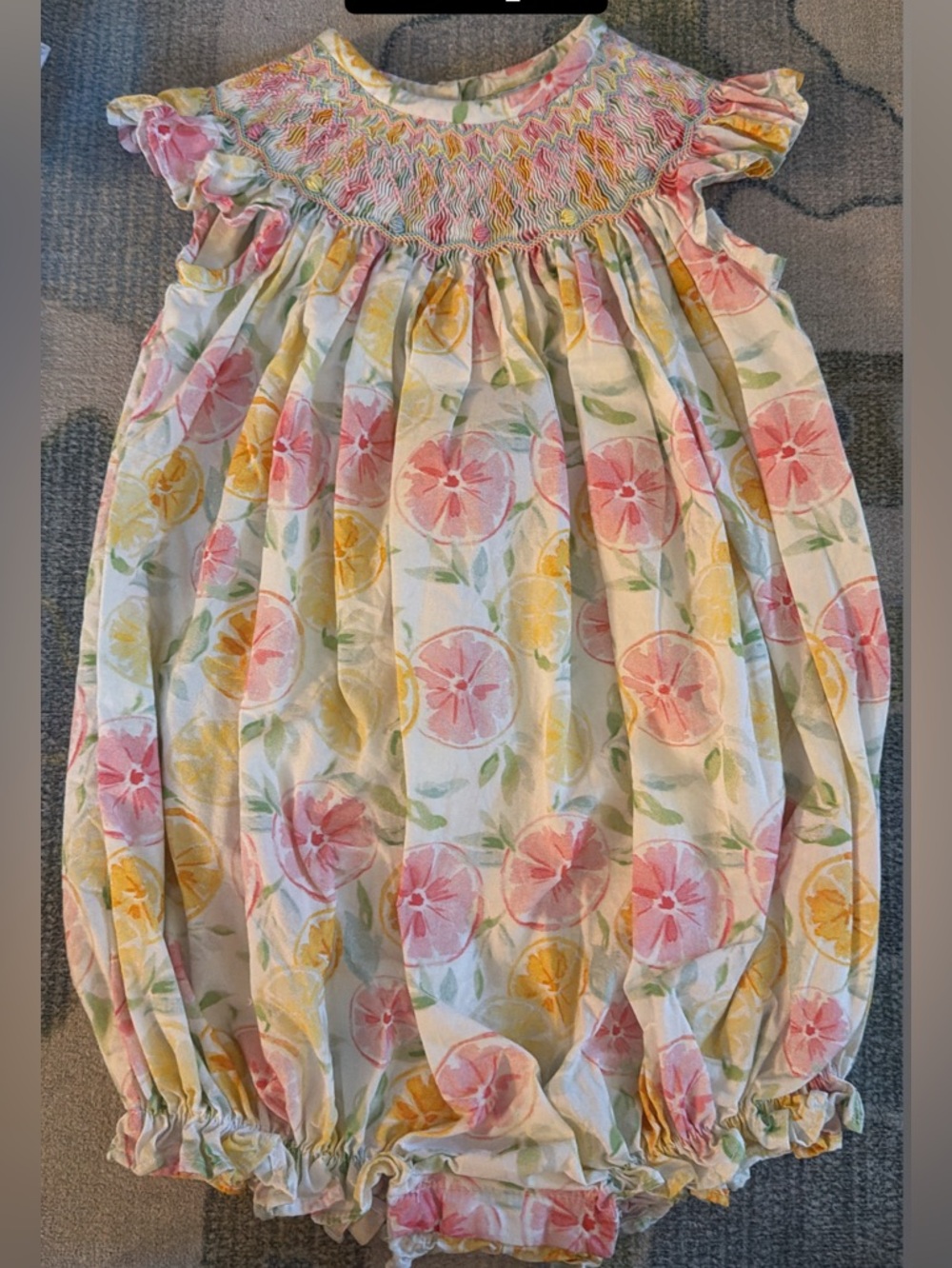 Little English Pink, Yellow & Green Floral Bubble 2T NWOT